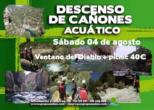 04 de Agosto 2018 - Descenso de cañones + picnic en El ventano