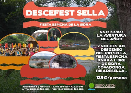 12 - 14 de julio - Fiesta Espicha en Cangas de Onis y descenso del río Sella.