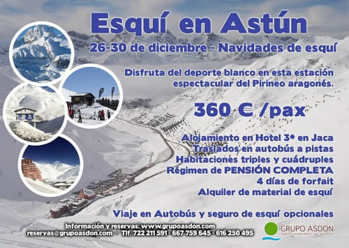 26-30 de Diciembre de 2018 - Navidades de esqui en Astún