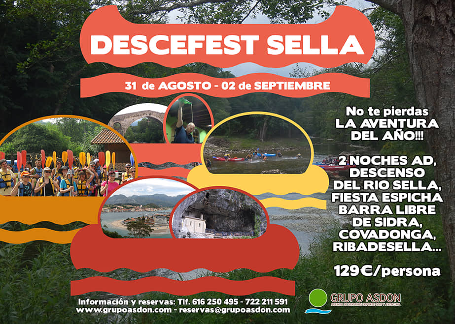 31 de agosto - 02 de septiembre - Fiesta Espicha en Cangas de Onis y descenso del río Sella.