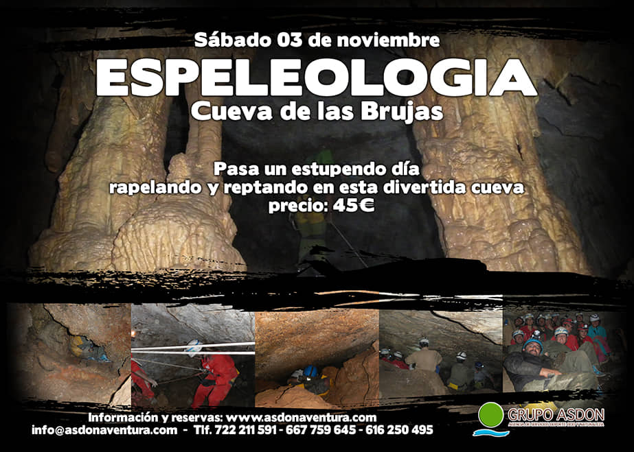 03 de Noviembre de 2018 - Espeleología en la cueva de las Brujas.