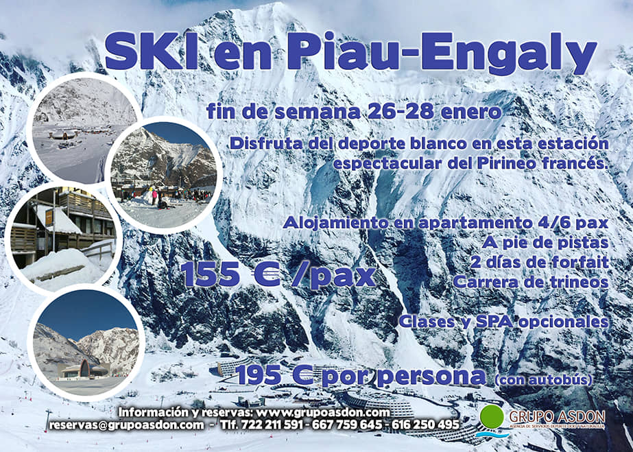 26-28 de Enero de 2018 - Fin de semana de esqui en Piau Engaly.