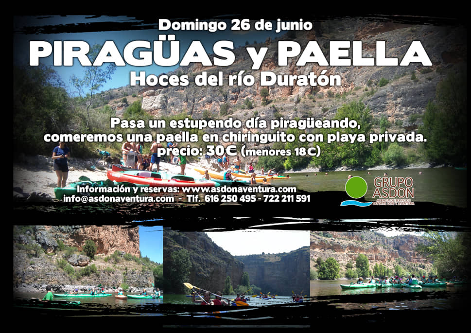 26 de Junio 2016 - Hoces del rio Duratón y paella en chiringuito. 
