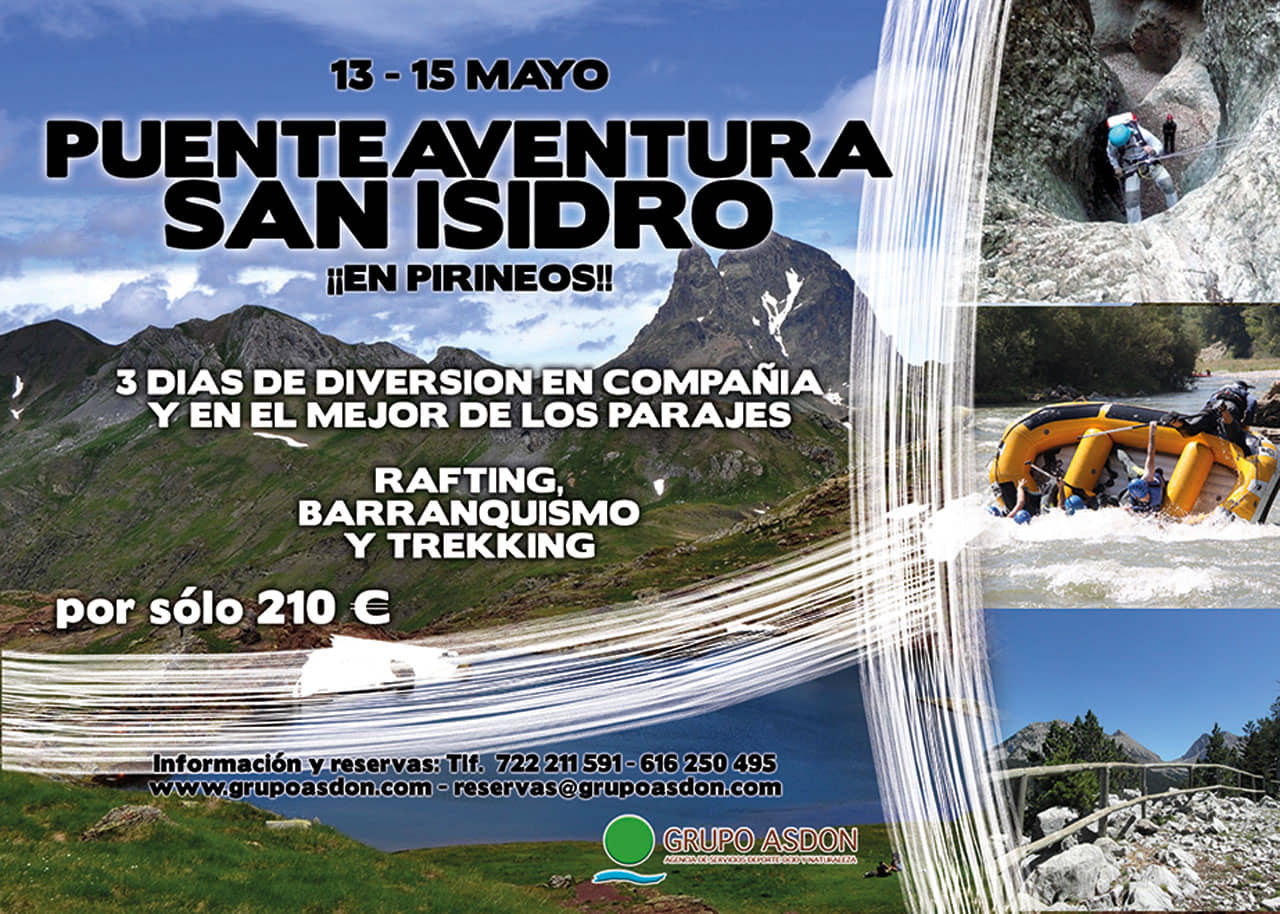 13 - 15 Puente San Isidro - Trekking, barranquismo y Rafting en Pirineos 