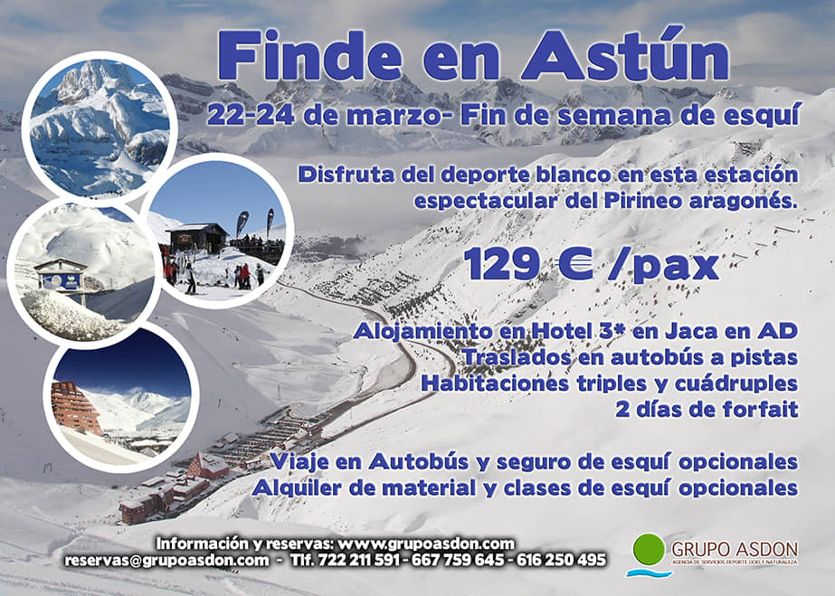 22-24 de Marzo de 2019 - Fin de semana de esqui en Astún