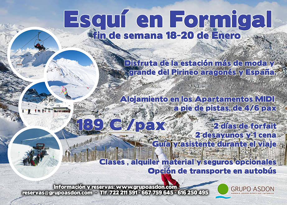 18-20 de Enero - Fin de semana de esqui en Formigal.